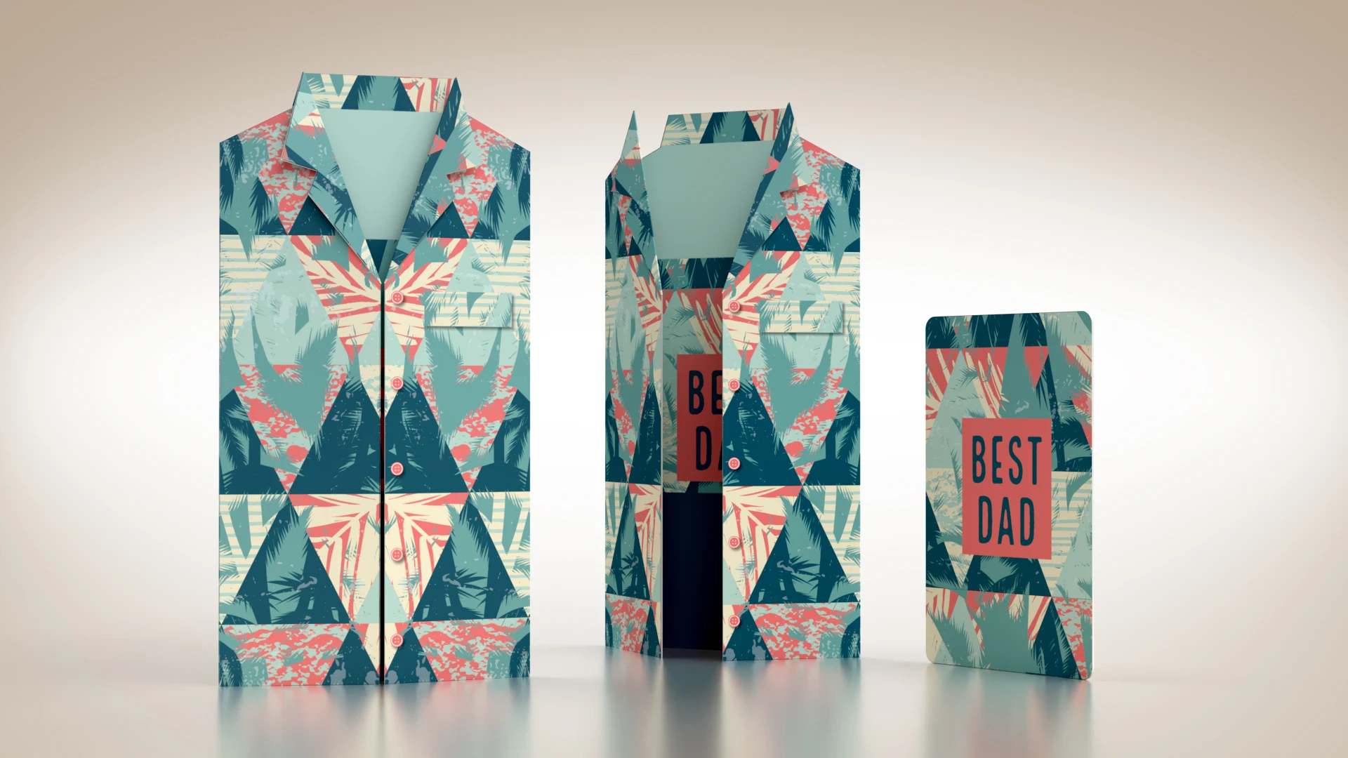 Folded shirt-shaped gift card carriers